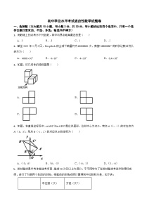 浙江省嘉兴市平湖2025年初中学业水平考试适应性数学试题卷及答案