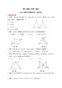 人教版（2024）14.2 三角形全等的判定复习练习题