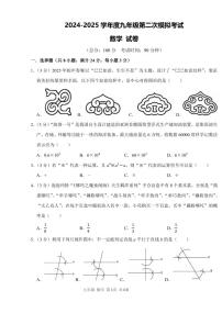 2025年深圳市南山区教科院集团初三中考模拟二模数学试卷