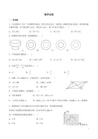 2025青竹湖湘一中考三模数学试卷