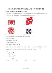 2023-2024学年深圳市龙岗区八年级下册期末数学试卷及答案