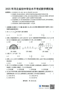 2025年河北省邯郸市部分学校中考模拟数学试题（中考模拟）