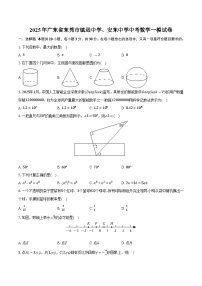 广东省东莞市镇远中学、安东中学2025年九年级中考一模数学试卷（中考模拟）