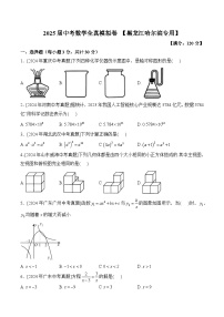 2025届中考数学临考真题模拟卷 【黑龙江哈尔滨专用】
