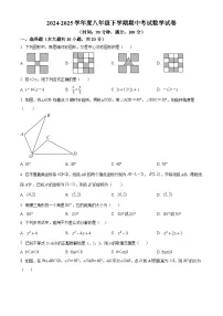 辽宁省丹东市九校联考2024-2025学年八年级下学期5月期中数学试题