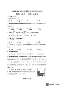 山东省聊城市阳谷县实验中学2024-2025学年七年级下学期6月月考数学试题
