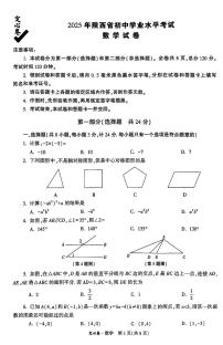 2025《万唯中考•陕西定心卷》数学模拟试卷及参考答案含答题卡