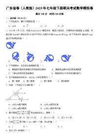 广东省卷（人教版）2025年七年级下册期末考试数学模拟卷 含答案