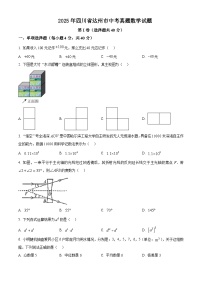 2025年四川省达州市中考真题数学试题含答案