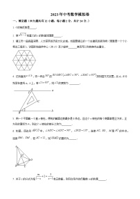 2023年江苏省镇江市丹徒区九年级中考模拟数学试卷+++