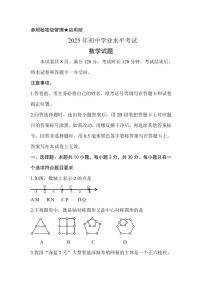 2025年山东省中考数学试题无答案