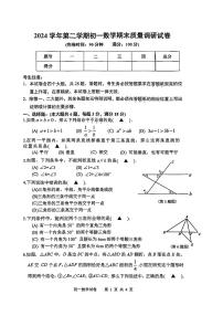 上海市浦东区2024-2025学年七年级下数学期末试卷