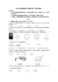 2025年浙江省绍兴诸暨市新晖联盟中考三模数学试题（中考模拟）