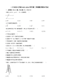 长沙市一中双语实验学校2023-2024学年七年级下学期期末数学试题及参考答案