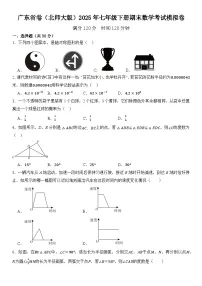 广东省卷（北师大版）2025年七年级下册期末数学考试模拟卷 含答案
