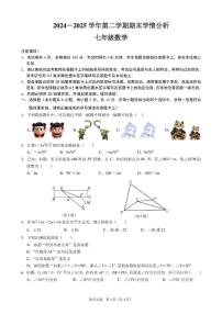 江苏省南京市建邺区金陵中学河西分校2024-2025学年七年级下学期期末考试数学试卷