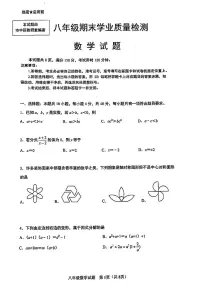 山东省济南市市中区2024-2025学年八年级下学期期末学业质量检测数学试题