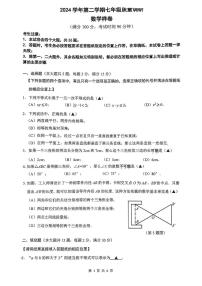 上海市嘉定区2024-2025学年七年级下学期期末考试数学试卷