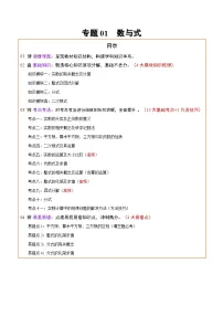 专题01 数与式 （4大模块知识梳理+10个基础考点+1个方法技巧+4个易错点）讲义（含答案）-2025年中考数学三轮冲刺复习试题