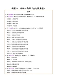专题09特殊三角形（含勾股定理）（4大模块知识梳理+11个考点+5个重难点+3个易错点）讲义（含答案）-2025年中考数学三轮冲刺复习试题
