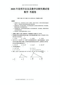 2025年云南省昆明市宜良县中考三模数学试题（中考模拟）