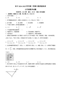 福建省龙岩市上杭县三校2024-2025学年七年级下学期期中考试数学试题