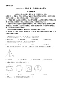 广东省河源市紫金县2024-2025学年八年级下学期4月期中数学试题