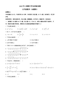 湖南省永州市蓝山县2024-2025学年七年级下学期4月期中数学试题