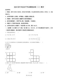 2025年湖南省常德市澧县中考二模数学试题（原卷版）