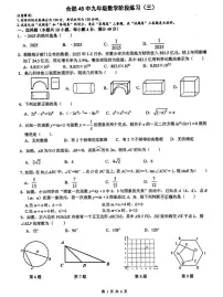 2025安徽中考【数学】合肥45中三模（试卷+答案）
