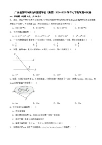 广东省深圳市南山外国语学校（集团）2024-2025学年七下数学期中试卷