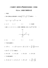 苏科版2025年新九年级数学暑假衔接讲义(巩固复习)考点06二次根式(原卷版+解析)