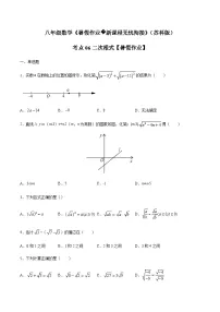 苏科版2025年新九年级数学暑假衔接讲义(巩固复习)考点06二次根式(原卷版+解析)
