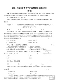 2024年河南省周口市沈丘县模拟联考中考二模数学试题
