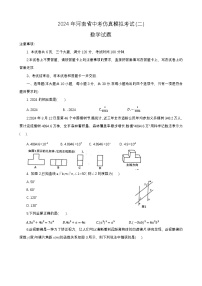 2024年河南省周口市项城市九年级中考二模数学试题