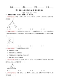 初中数学人教版（2024）八年级上册全等三角形单元测试当堂检测题