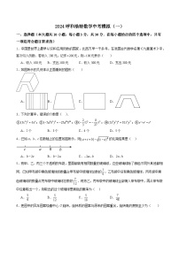 2024年内蒙古呼和浩特市中考数学模拟试卷（一）