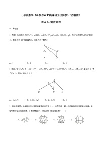 苏科版七升八数学暑假作业+新课程无忧衔接(新课预习)考点14勾股定理(原卷版+解析)