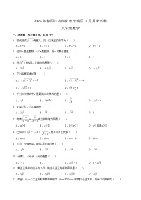 四川省绵阳市涪城区2024-2025学年八年级下学期3月月考数学试卷(含答案)