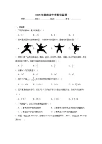 2025年湖南省中考数学真题（附答案解析）