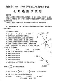 2025年洛阳市七年级下学期期末数学试卷