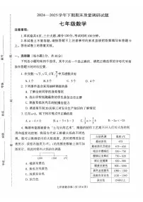 2024~2025学年下学期期末初中七年级数学期末试卷