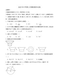 安徽省合肥市四十五中学森林城校分校2025届中考第三次模拟 数学试卷
