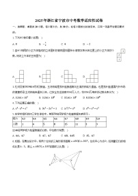 2025年浙江省宁波市中考数学适应性试卷-普通用卷