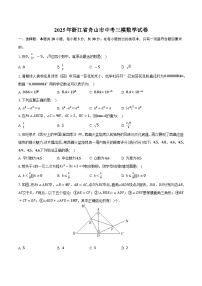 2025年浙江省舟山市中考三模数学试卷