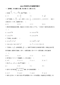 安徽省安庆市潜山市第三中学2023-2024学年七年级下学期期中数学试题