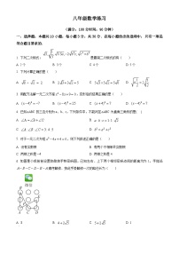安徽省合肥市第五十中学西校2024-2025学年八年级下学期4月期中数学试题