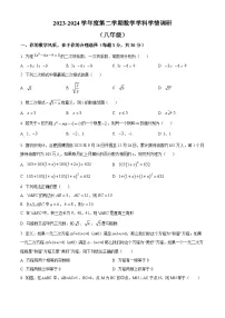 安徽省合肥市五十中学天望岳校区2023-2024学年八年级下学期期中数学试题