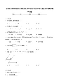 吉林松花江中学2023-2024学年七年级下学期5月期中考试数学试卷(含答案)