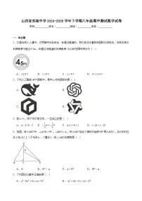 山西省实验中学2024-2025学年八年级下学期期中测试数学试卷(含解析)